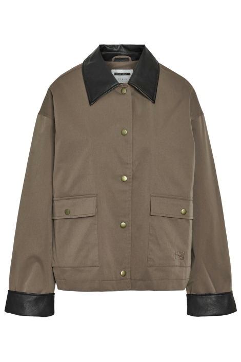 Noisy may nmnora pu collar jacket dd